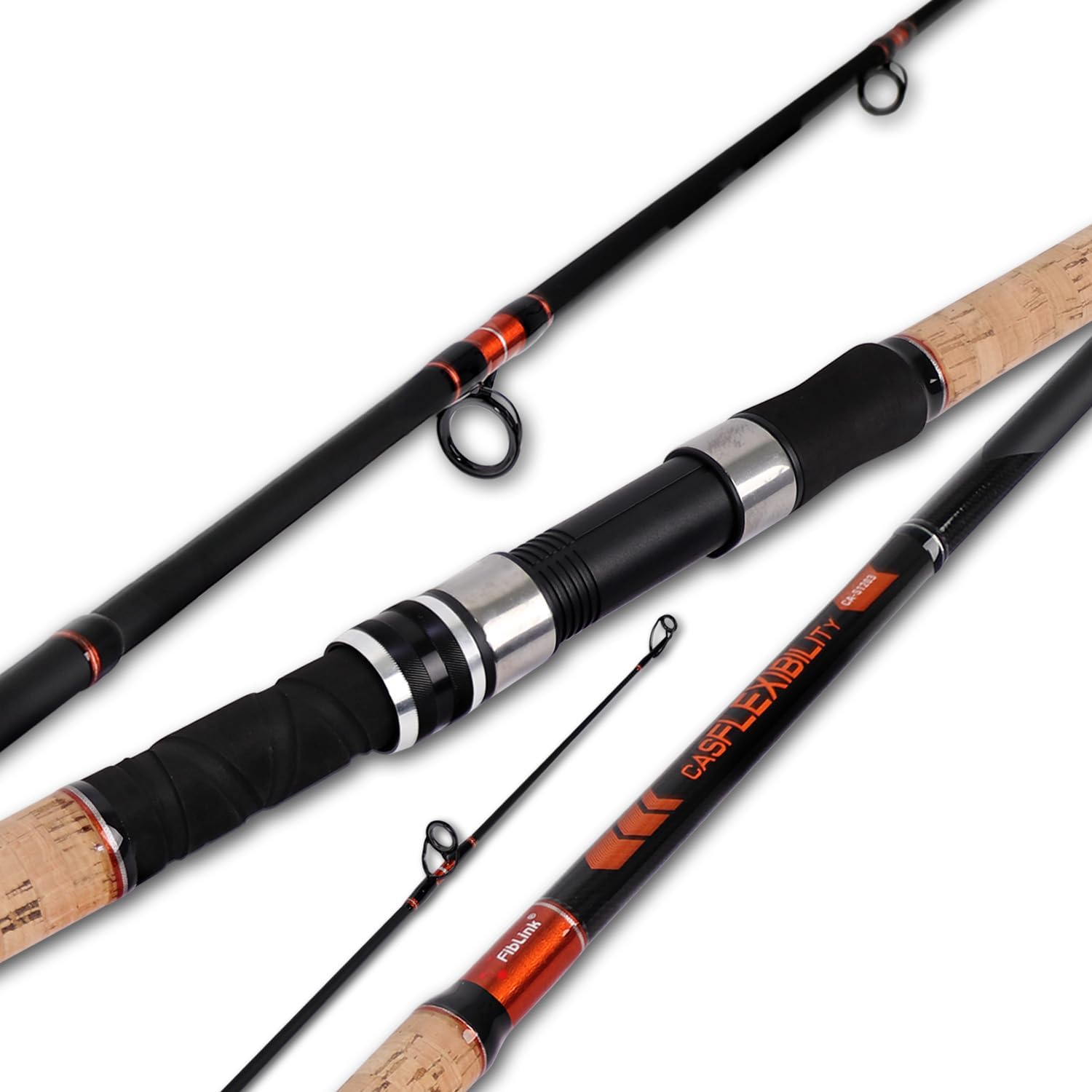Fiblink Travel Rod Surf Fishing Rod Carbon Firber Surf Spinning Rod (12ft-3pc)