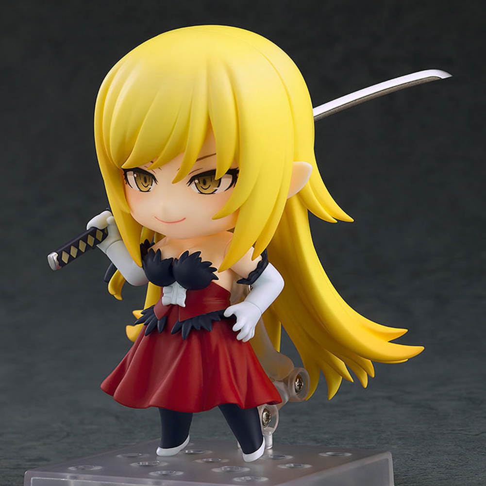 Anime ruchoma figurka z wymiennymi akcesoriami Oshino Shinobu, model z PCW, 10 cm, mini kolekcjonerska dekoracja, prezent dla fanów anime