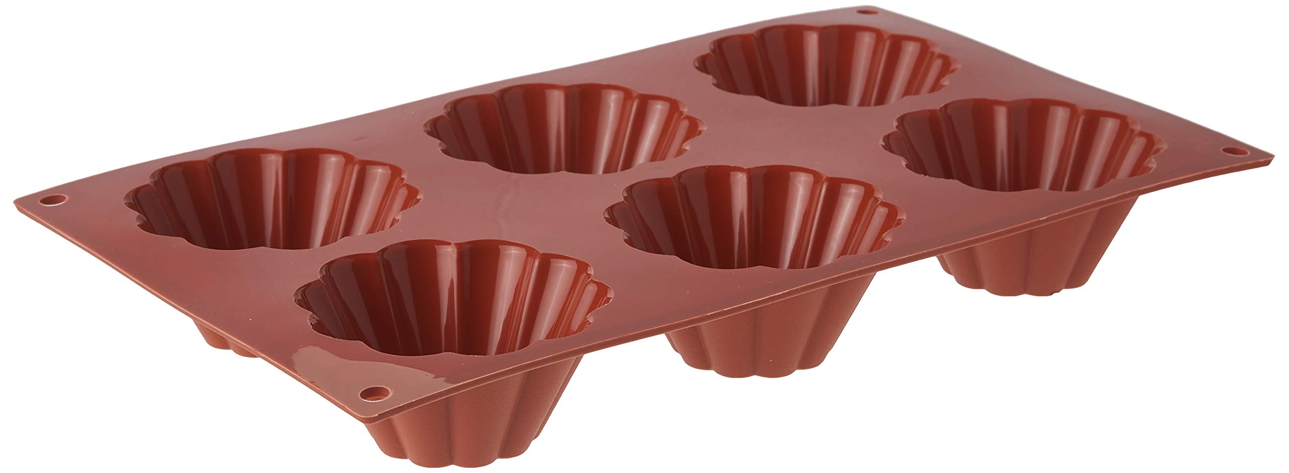silikomart | SF034 Silicone Mould for BRIOCHETTE Monoportions, Non-Stick, 6 Monoportions, Pack of 1 Cake Mould, Ø 79 h 37 mm, Made in Italy