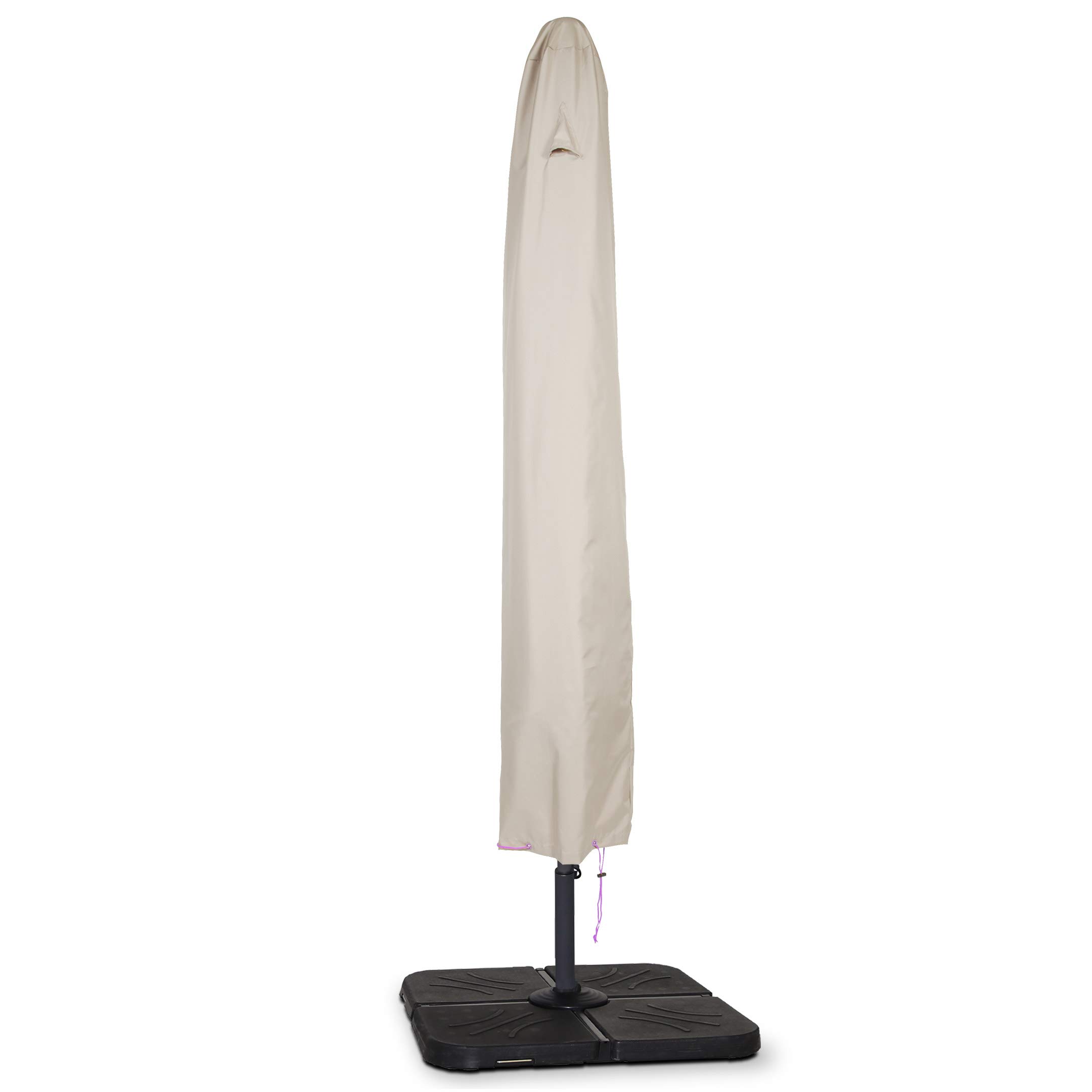 Cov'Up Housse de Protection de Parasol Droit Diamètre 57 cm x Hauteur 210 cm, Taupe