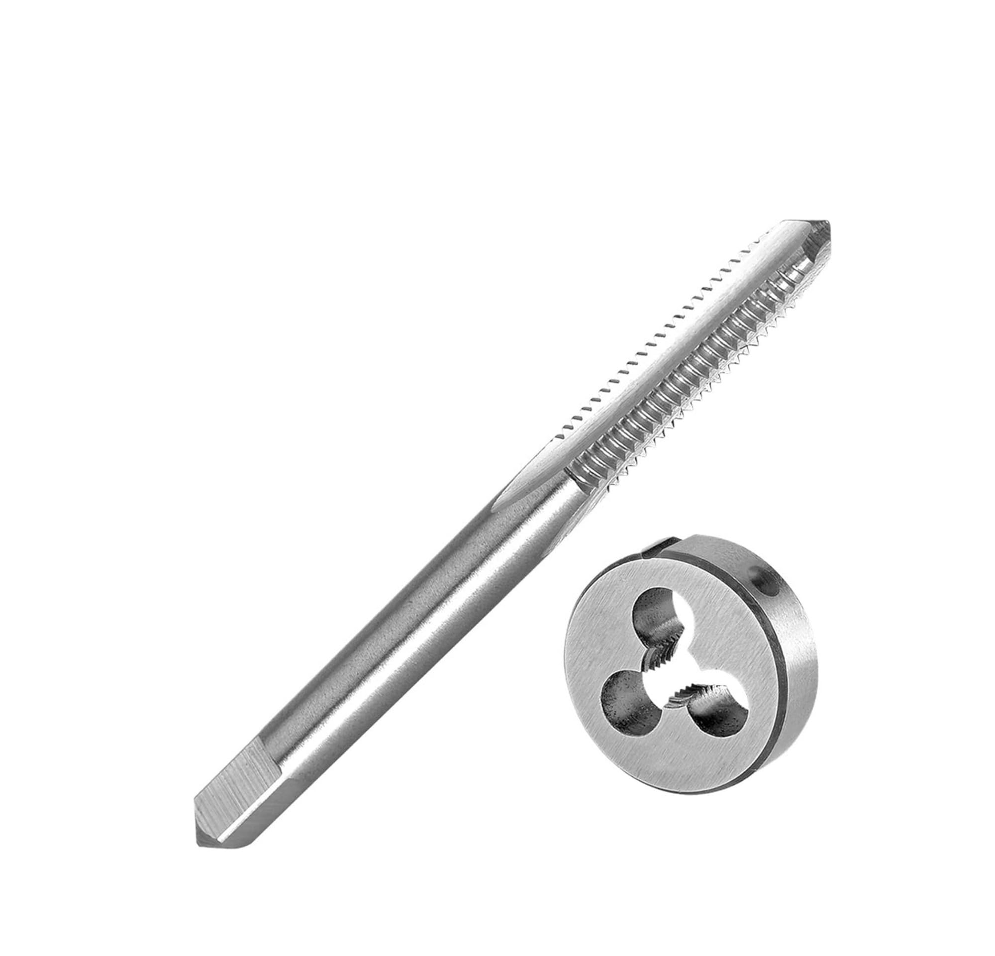 M6×0.5mm Metric Tap and Die Set - HSS Straight Flute Machine Thread Tapping Tool for Metalworking,1pcs