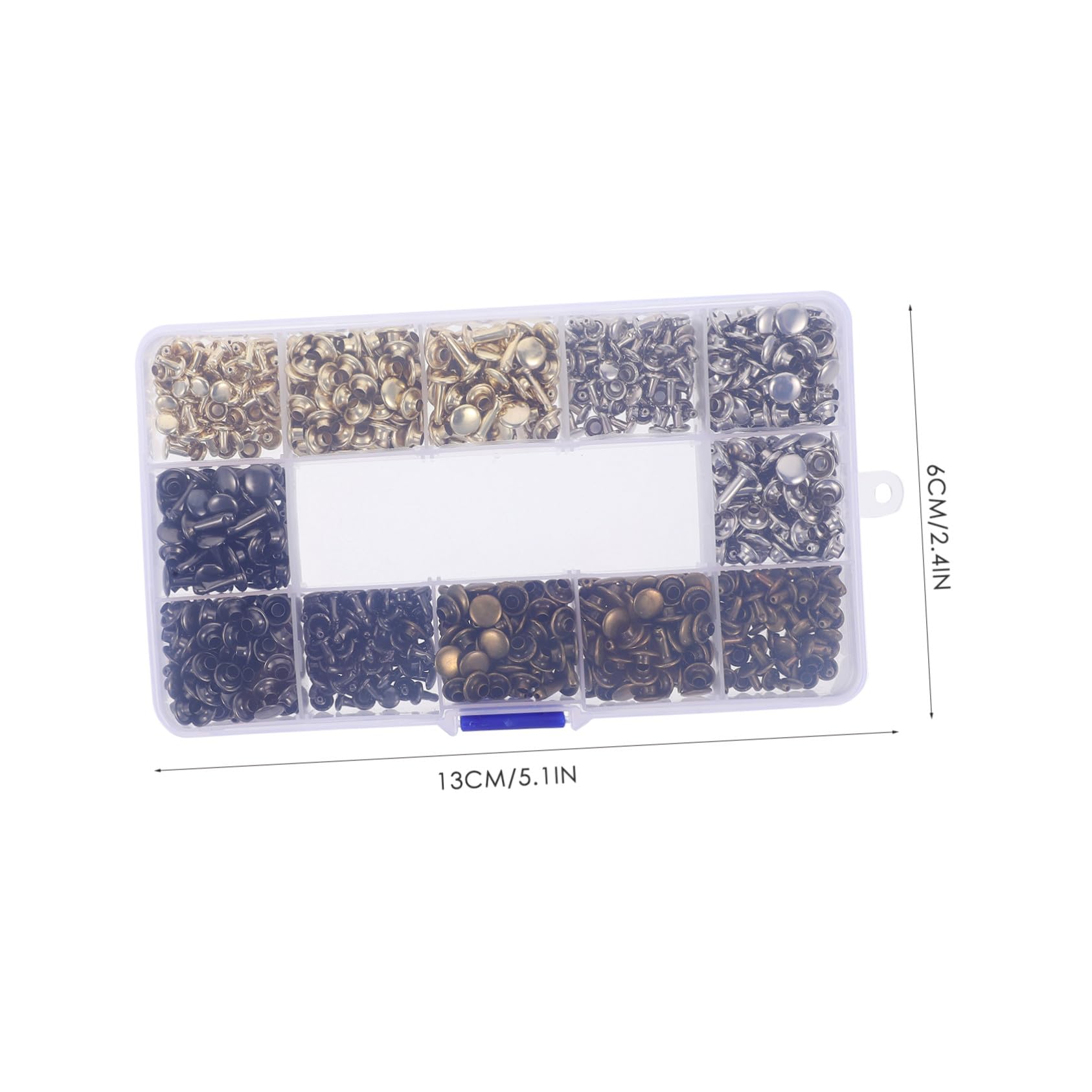 TEHAUX 480 Sätze Teiliges Nieten mit Werkzeug für DIY Bastelarbeiten Leder Rivets für Taschen Kleidung Hüte Jeans und Mehr Lochwerkzeug für Einfache Installation