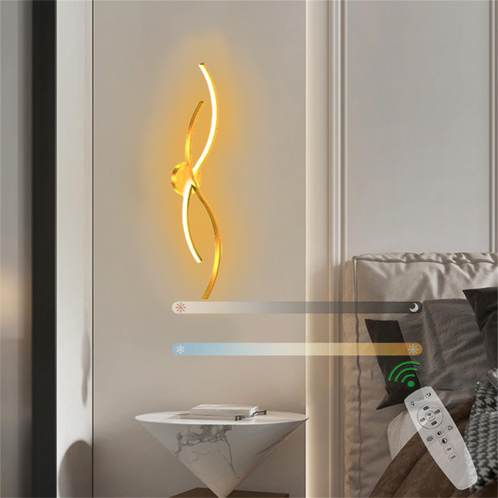 Iluminacion moderna 3000K-6500K con aplique de pared LED interior largo 8