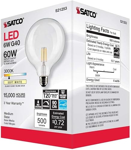 Miniatura 8 de Satco S21253 6G40CLLEDE26930120V - Paquete de 6