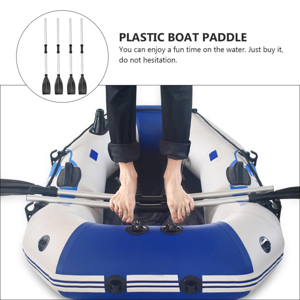 Healeved 2 Paare Abnehmbares Kajakpaddel aus Aluminiumlegierung, Schwarz | Boot und Kanu, Tragbar und Leicht, mit Anti Griff und Kunststoffteilen
