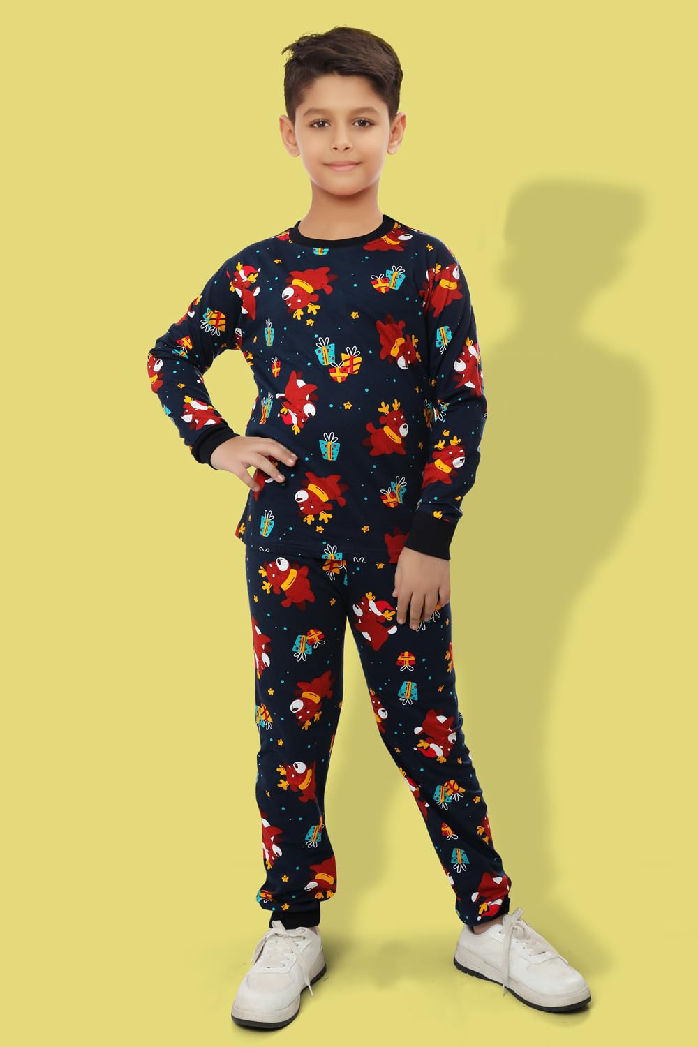 Ninos Dreams Reindeer Printed Christmas Coord Set/Christmas Night Suit - Image 5 thumbnail