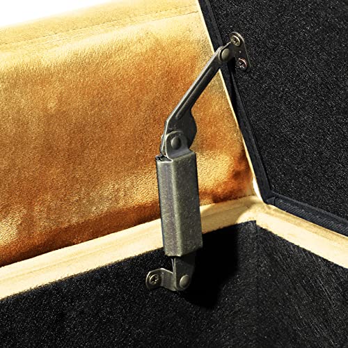 Ouchtek 47" Velvet Bedroom Bench Accent Cushioned Bench With Storage Modern Upholstered Ottoman Bench For Bedroom End Of Bed Bench With Arms And 2 Pillows, Yellow #TOP7