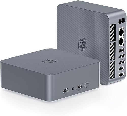 Beelink Ser6 Mini PC de escritorio con AMD Ryzen 9 6900HX 8C16T, 32GB DDR5 500GB NVMe M.2 SSD, salida de triple pantalla, WiFi 6, 2.5G RJ45,