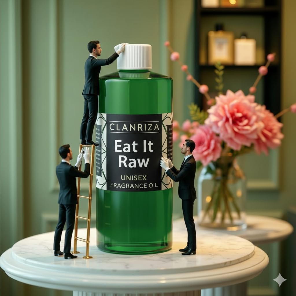 10 Fl Oz Eat It Raw Fragrance Body Oil - Pure & Natural Long-Lasting Perfume Oil for Unisex- Scented Body Oil for Skin - All-Day Fragrance & Body Care - Ideal Gift