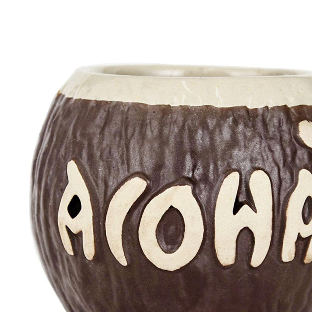 Set di 3 tazze in porcellana a forma di cocco, 400 ml, per birra, bevande, vino