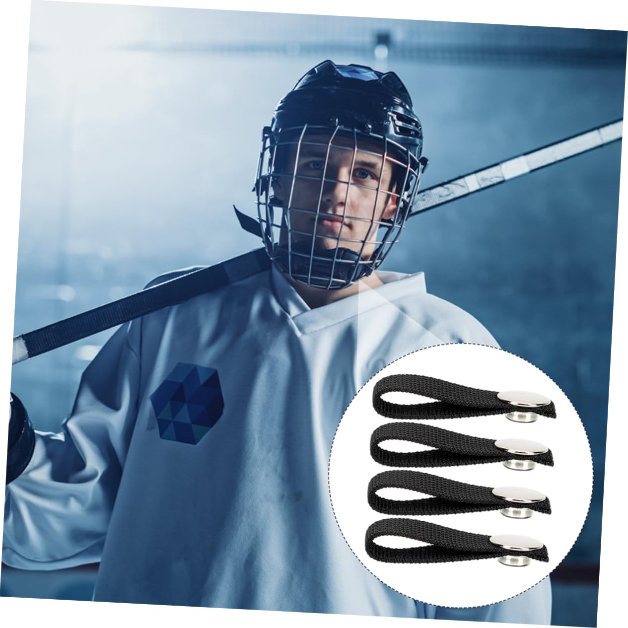 SOLUSTRE 9pares De Barbilla Desmontable para De Hockey Seguro y Instalación para Jugadores De Hockey
