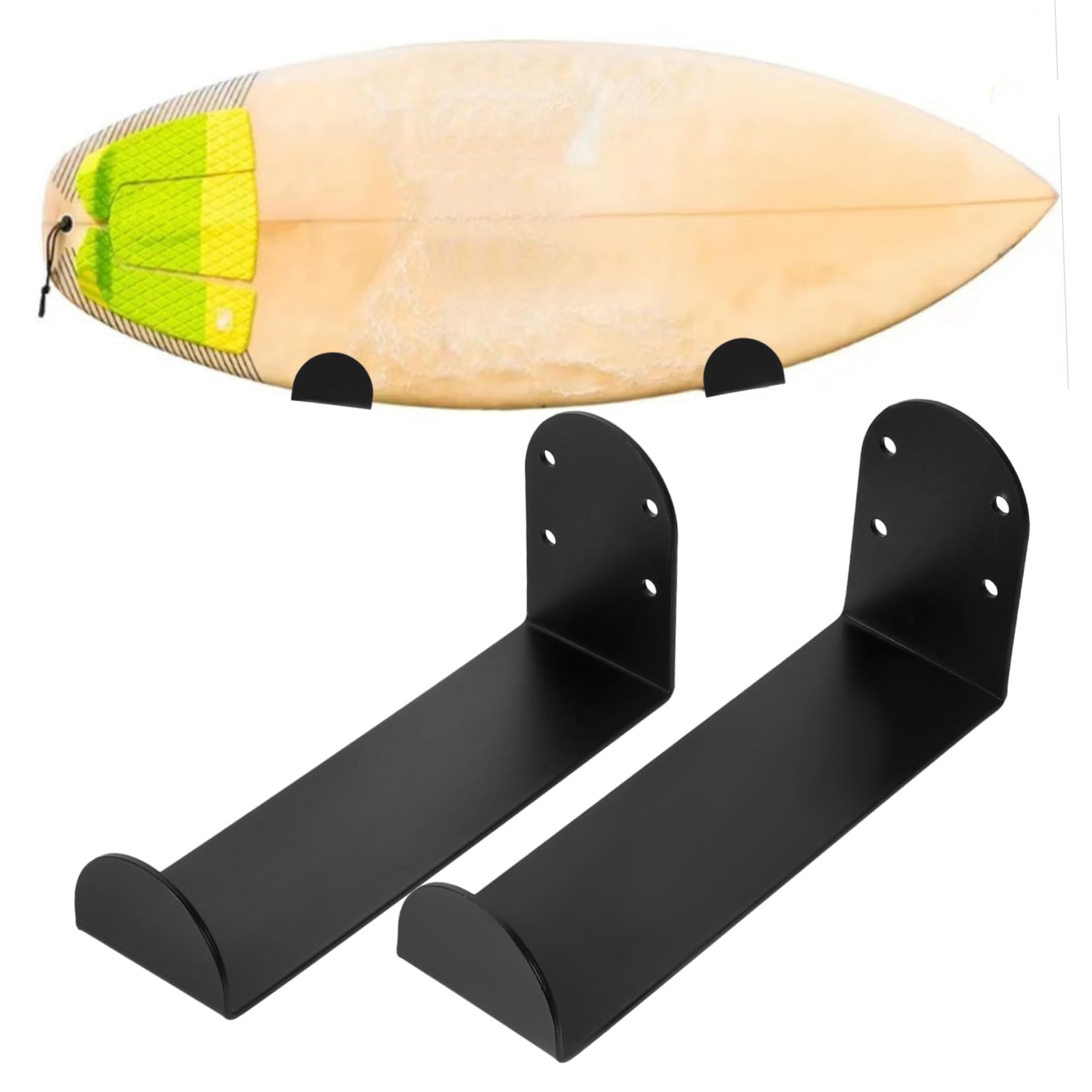 Mipcase Door Snowboard Storage Rack 2pcs Snowboard Wall Mount Storage Metal Snowboard Rack Holder for Home Use