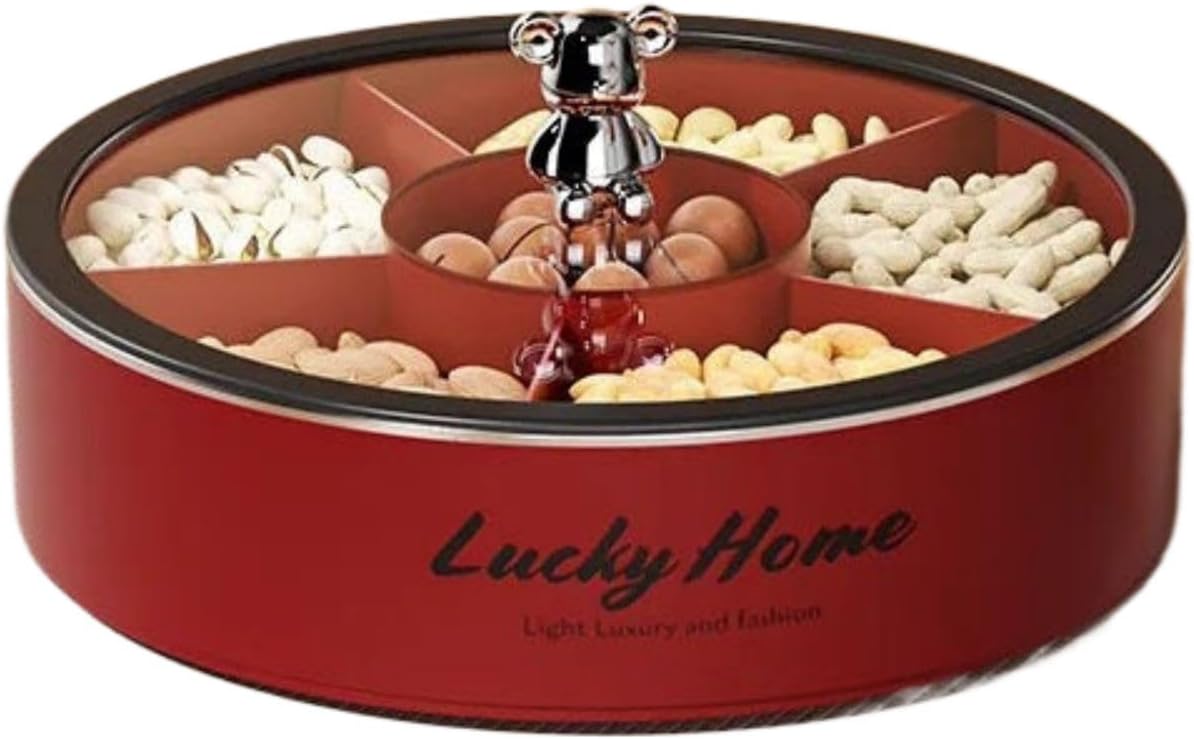 干果盘新款家用客厅茶几零食摆放盘轻奢高档水果盘糖果坚果收纳盒 KCookware Accessories - 461