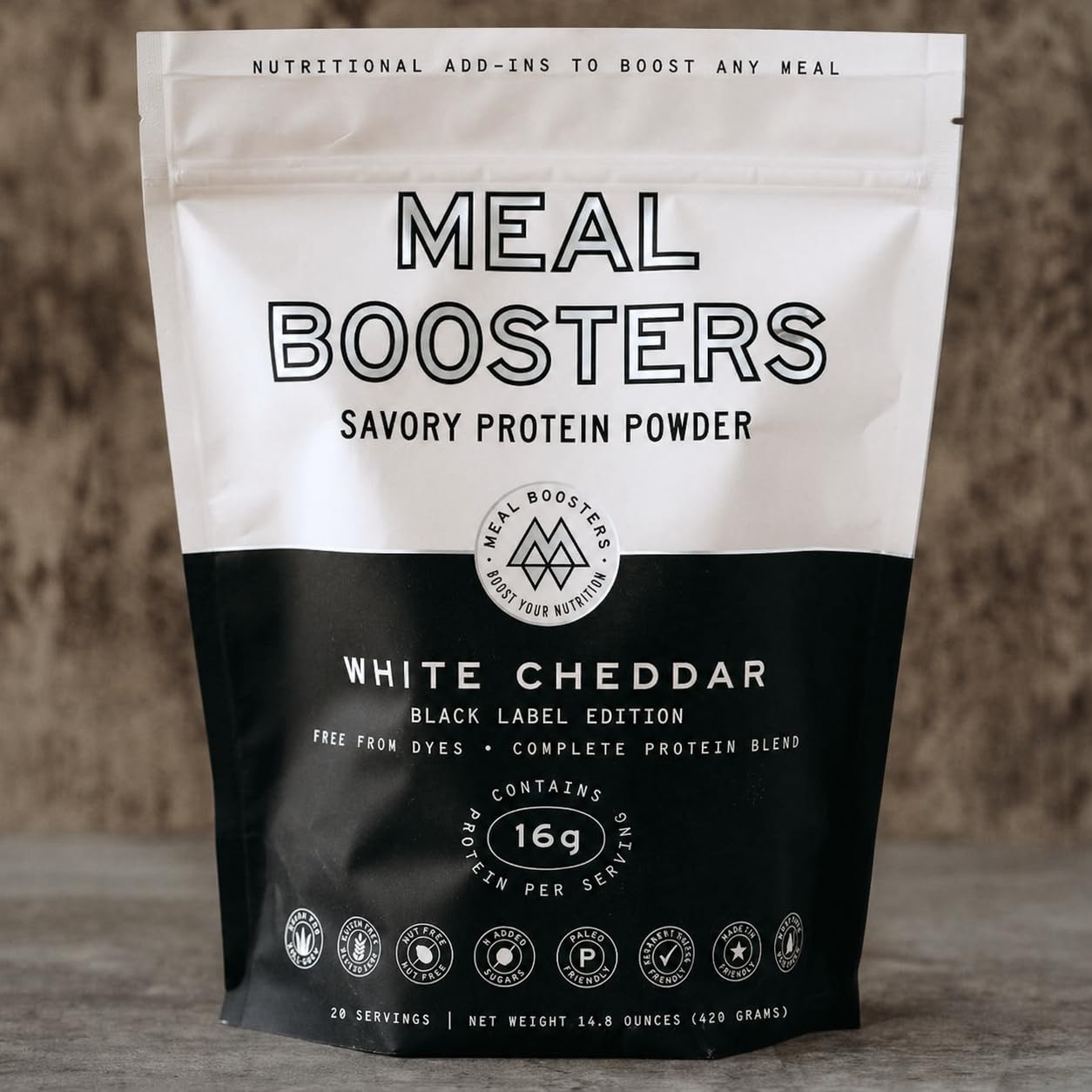 Meal Boosters Savory Protein Powder, 14.8 oz, White Cheddar, 20 Servings