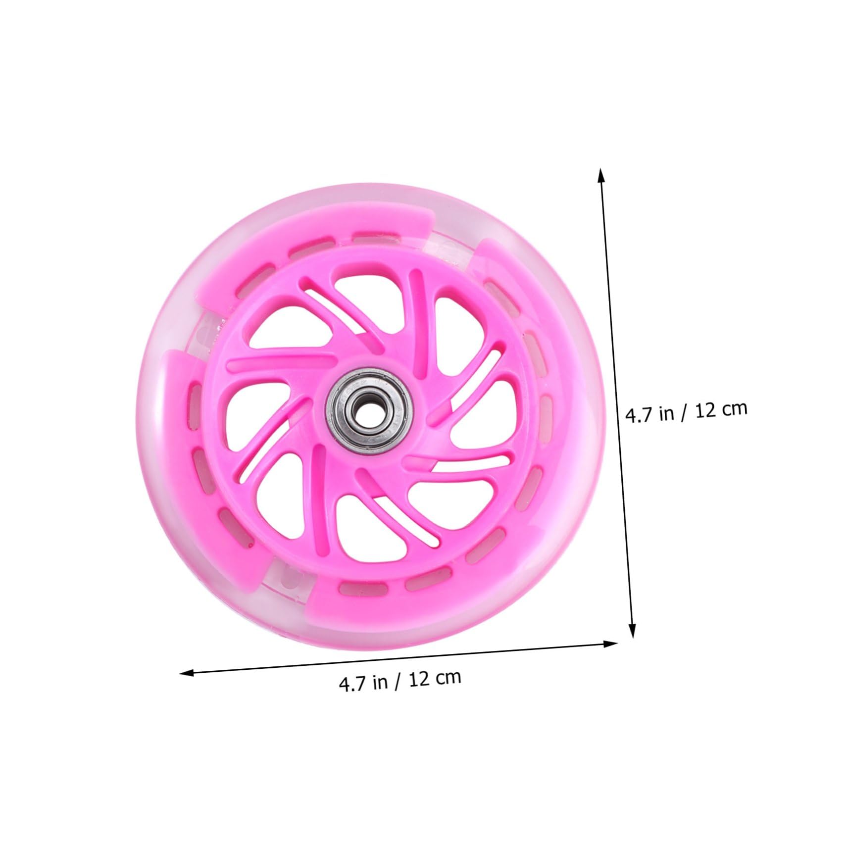 TOYANDONA Accessoires de Roues Flash Clignotant roulement Roues Scooters élastique Roues de Scooter menées Roue de Scooter PU Remplacement Roue Trottinette Unité Centrale Bleu