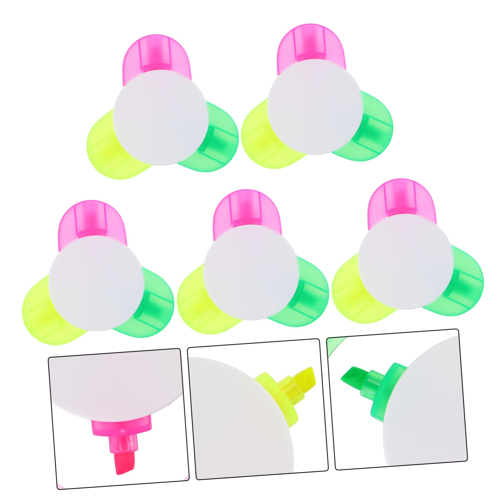 Housoutil 3 Series Marcadores Fluorescentes De Utensilios De Oficina Y Material Escolar Y Escritura 5 Piezas X 3