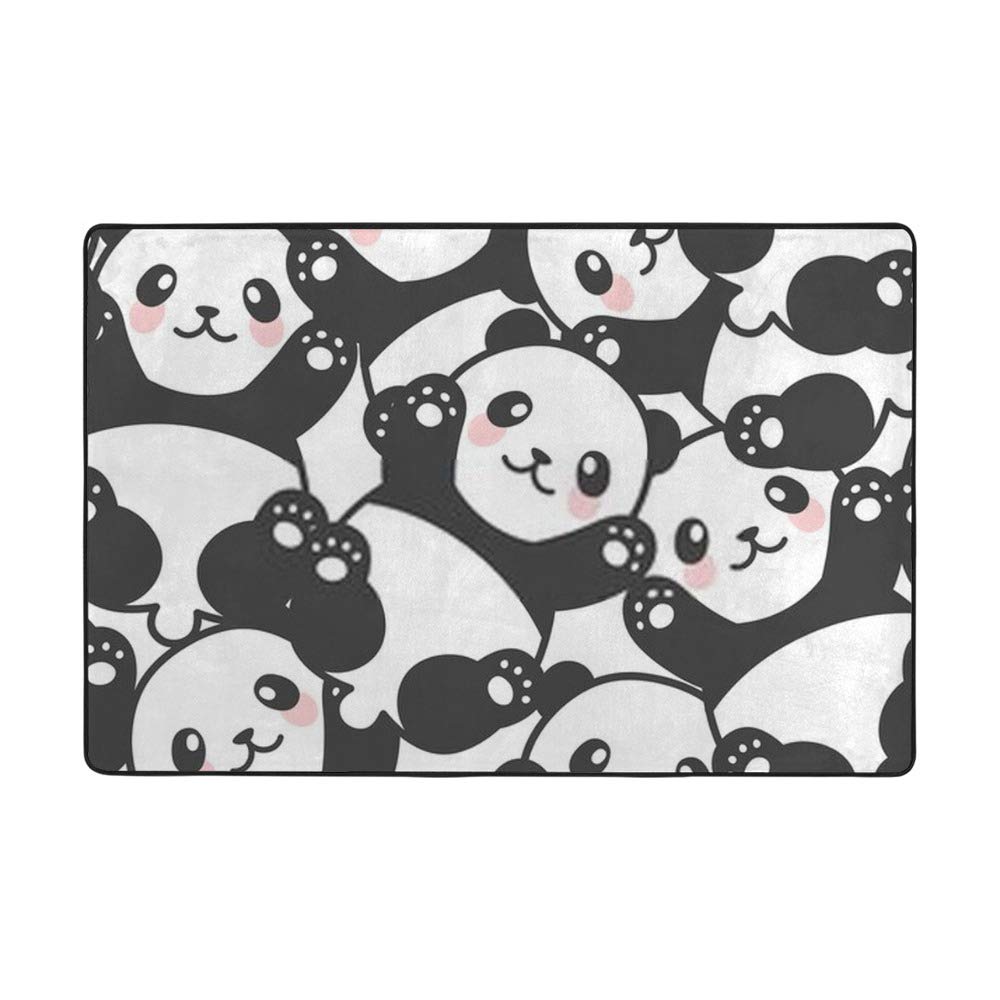 Tapis de salon panda doux pour créer un coin lecture cocooning