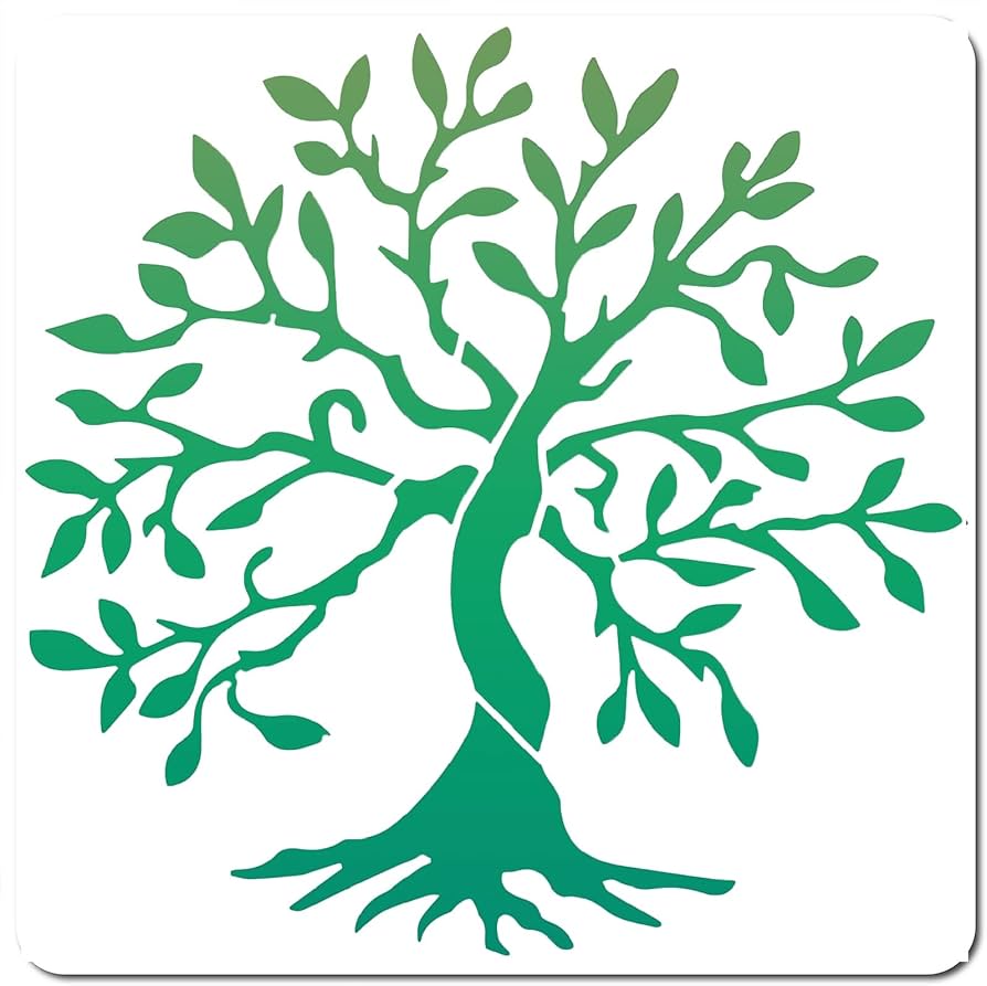 Amazon.com: GORGECRAFT Large Tree of Life Stencil Template 12x12 Inch Large Reusable Sign Square Tree Plant Stencils Plastic Decoration Stencil for Painting on Wood Wall Scrapbook Card Floor and Tile Drawing