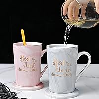 Vista 4 de Cabtnca Regalo para Tía y Tío, Mejor Taza de Tía y Tío de la Historia, Regalo de Cumpleaños Navidad Día de la Madre Día del Padre para Tías y Tíos