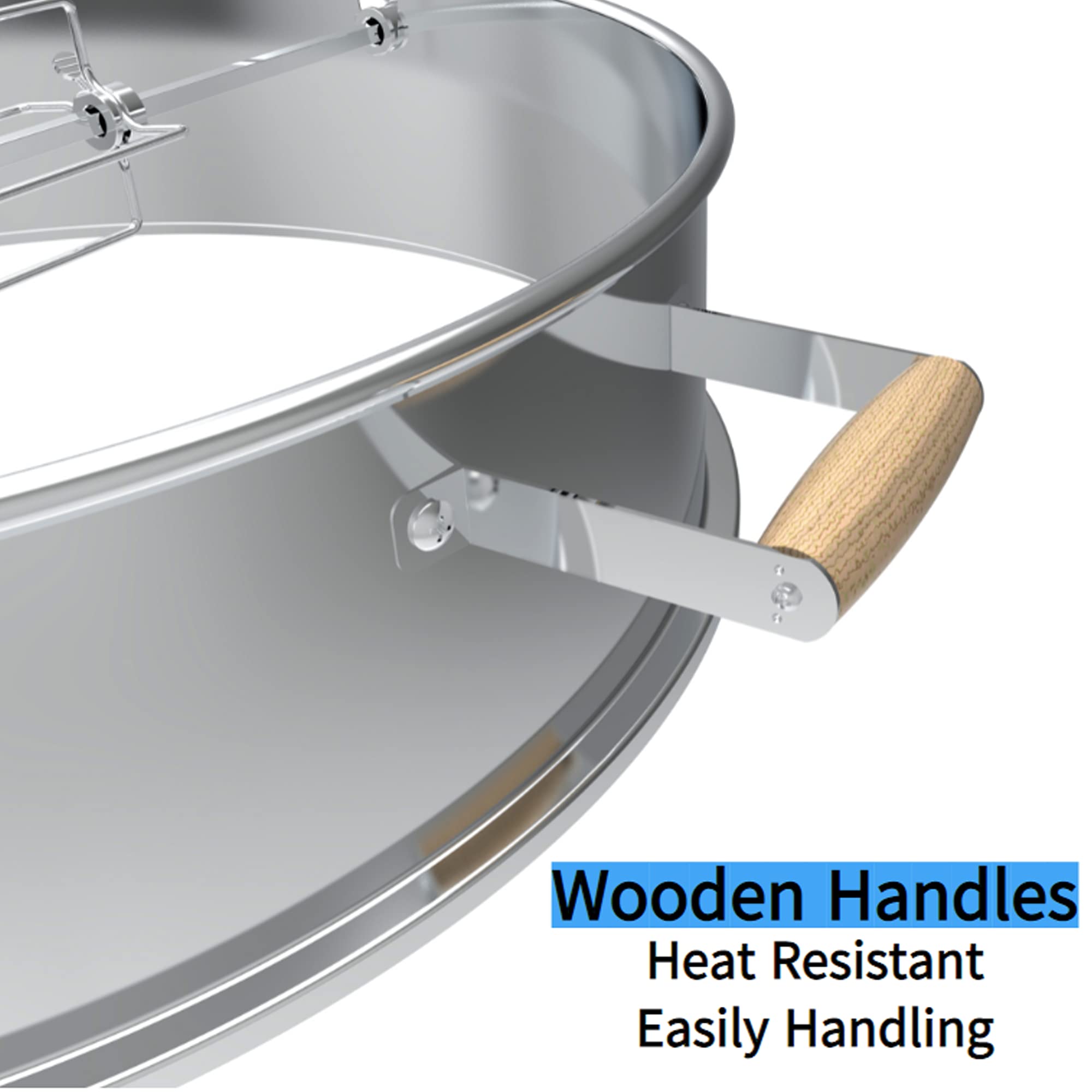 BBQSTAR Universal Stainless Steel 22.5in Kettle Grill Rotisserie Kit