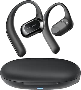 JOYWISE True Bone Conduction Headphones, Bluetooth 5.4 Open Ear Wireless Earbuds with 30 Hrs Playtime, IP68 Design, Lightweight Open AI Music Generator Headphones for Cycling, Running, Black asin的图片