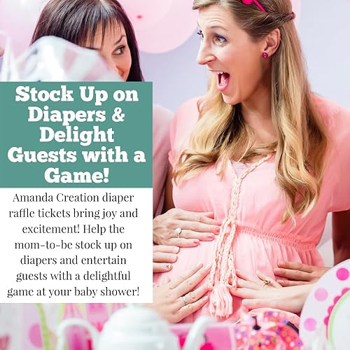 Miniatura 23 de Amanda Creation Gold & Silver Twinkle Little Star - Boletos para rifas de pañales neutrales de género para baby showers, 20 insertos de doble cara