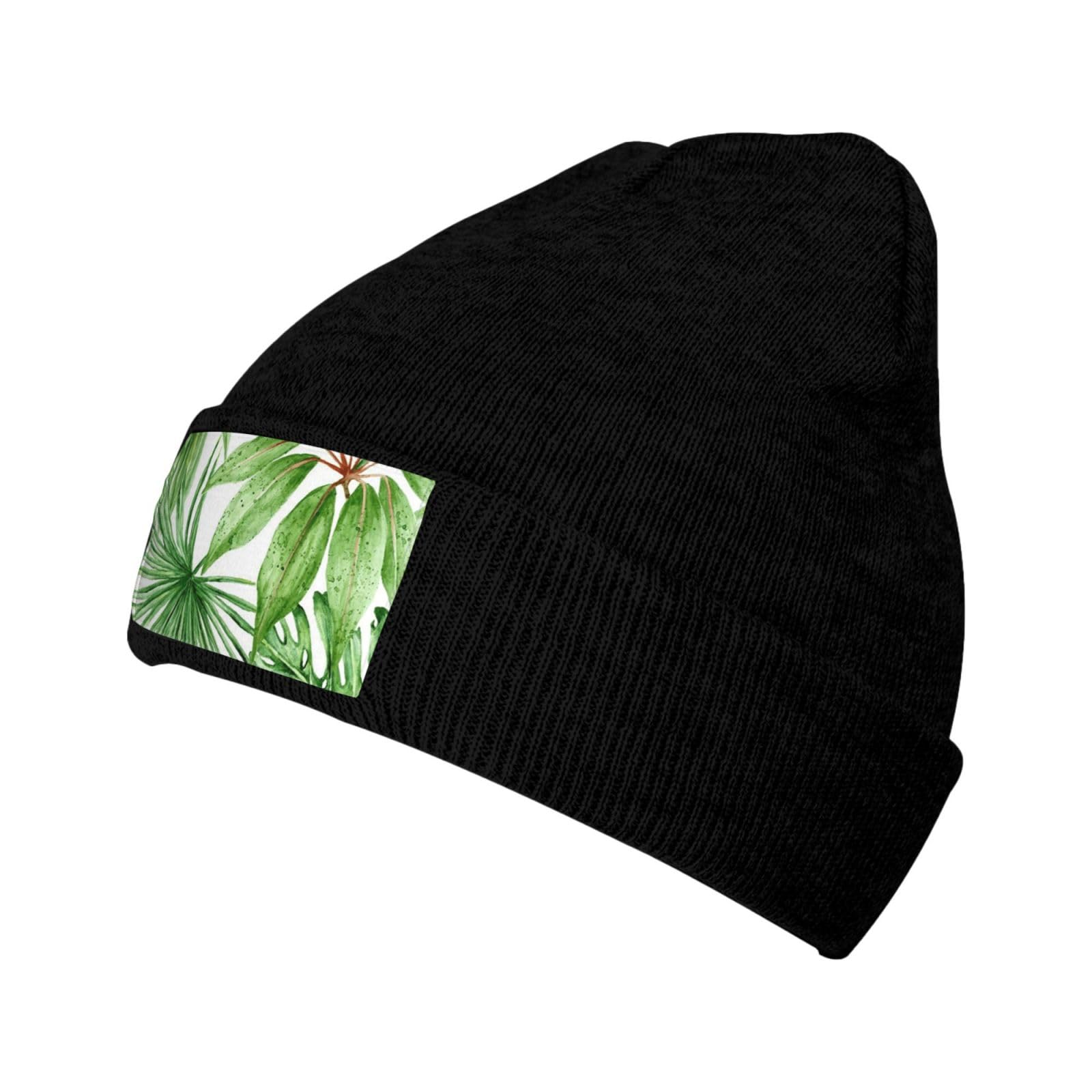 Tropical Palm Banana Leaves Printed Knitted Hat Beanie hat Casual Cap