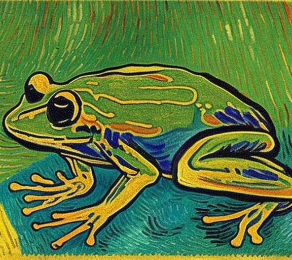 Amazon.co.jp: AVARDAN オリジナルアート カエルのタイプ ヴィンセント