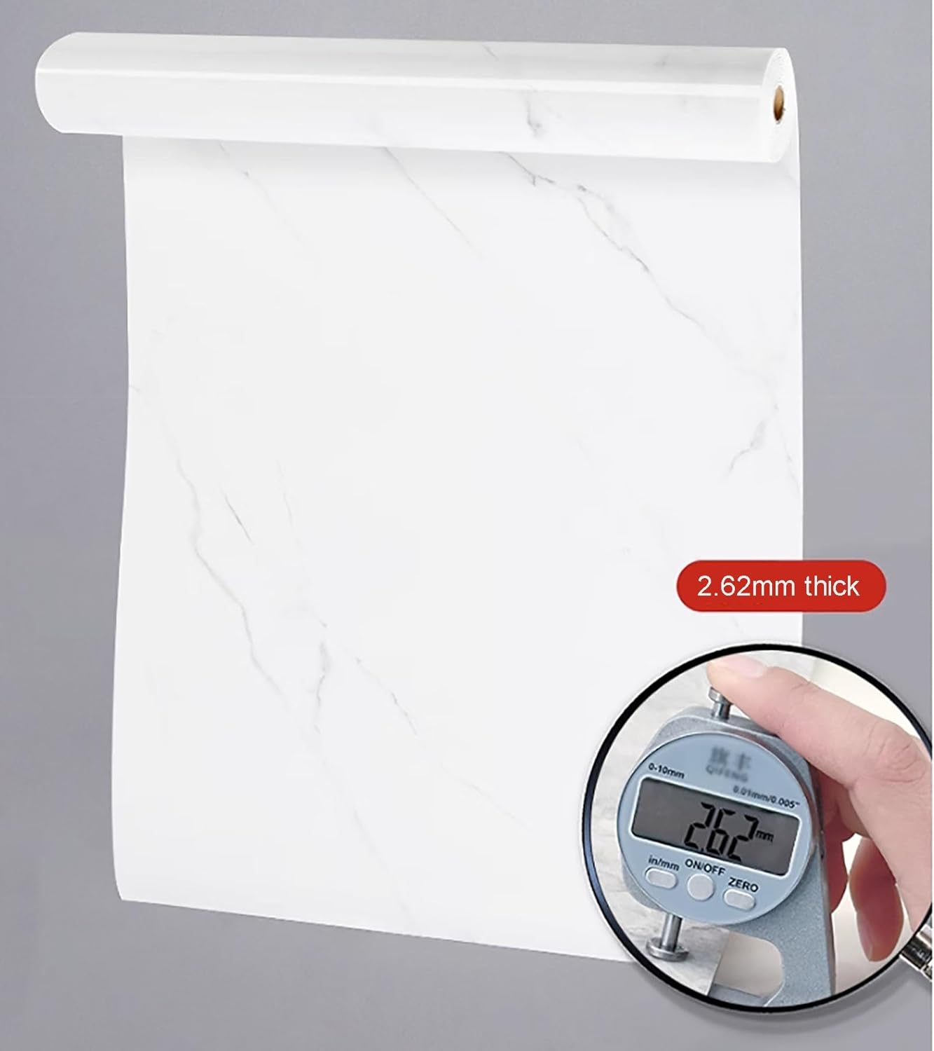 Marble Paper Removable Wallpaper Film Self-Adhesive,Tin Foil Bottom Self Adhesive Cover,Tile Wall Sticker for DIY Project