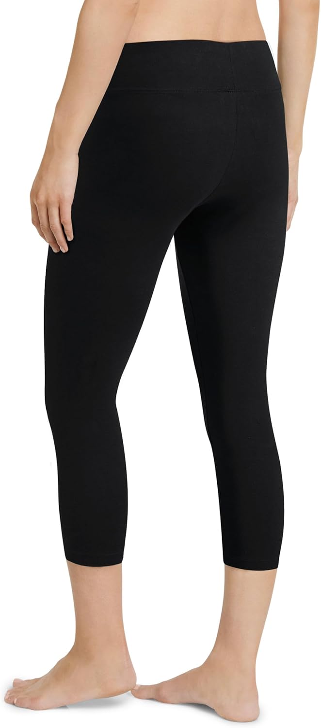 Jockey Women's Active Cotton Stretch Wide Waistband Capri Leggings - Image 2