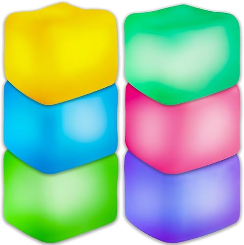 Miniatura 25 de 2 cubos antiestrés que brillan en la oscuridad, bolas antiestrés para adultos y niños, juguetes sensoriales súper sólidos, juguete sensorial, cubo