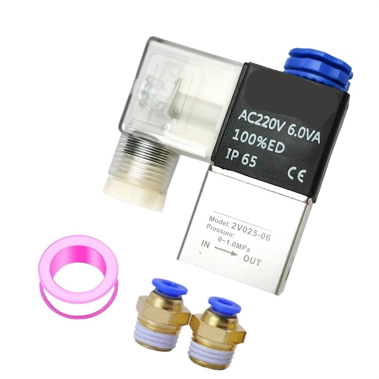 Électrovanne d'air 2V025-06 AC24V pour l'automatisation des systèmes de tri et ateliers