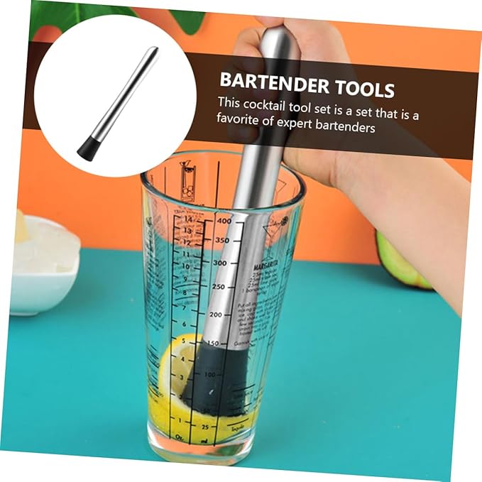 Kit de Bartender de Acero Inoxidable Coctelera Profesional miniatura 3