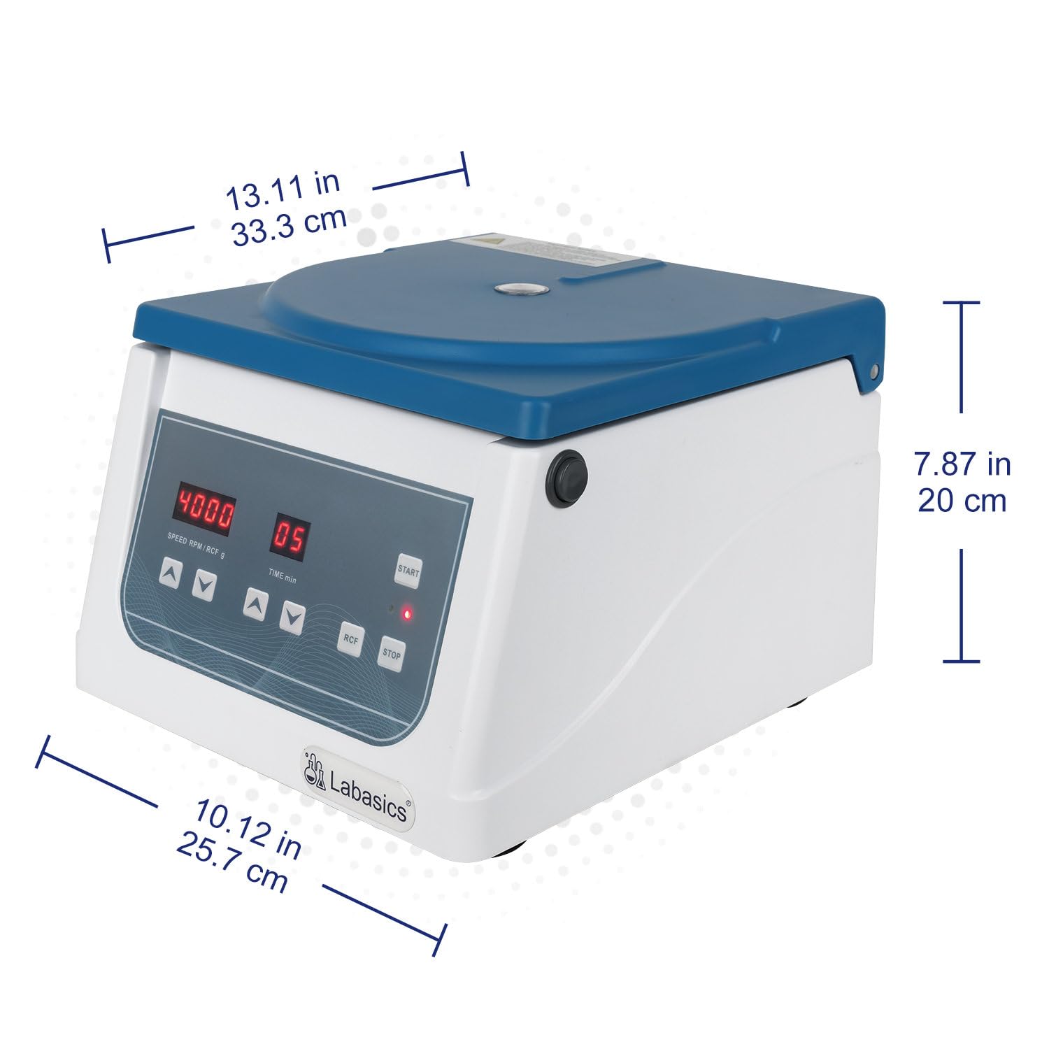 Labasics Centrífuga de Sobremesa 220V 60Hz Digital Baja Velocidad Rotor Ángulo 15 ml x 8 4000 RPM 1780xg