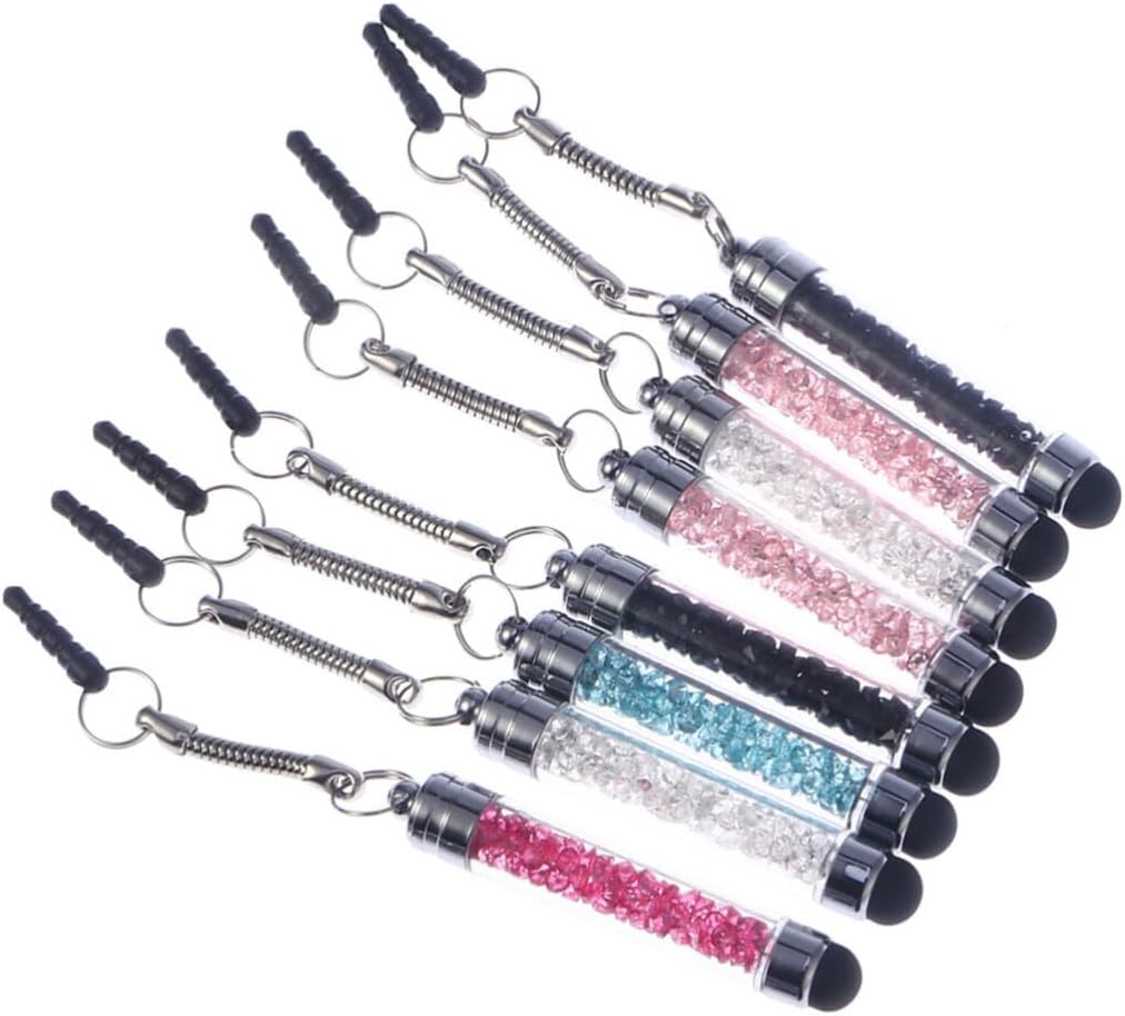 8 Pcs Universal Capacitive Stylus Pens with Domed Tips for Touchscreens Mixed Colors for Phones Tablets Precision Handwriting and Drawing Tools for All Touch Devices
