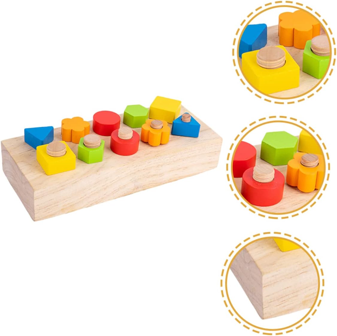 VANZACK 1Set Shape Sorter for Learning Educational Matching Shape Blocks for Fine Motor Skills Color Recognition for Home Kindergarten Activities