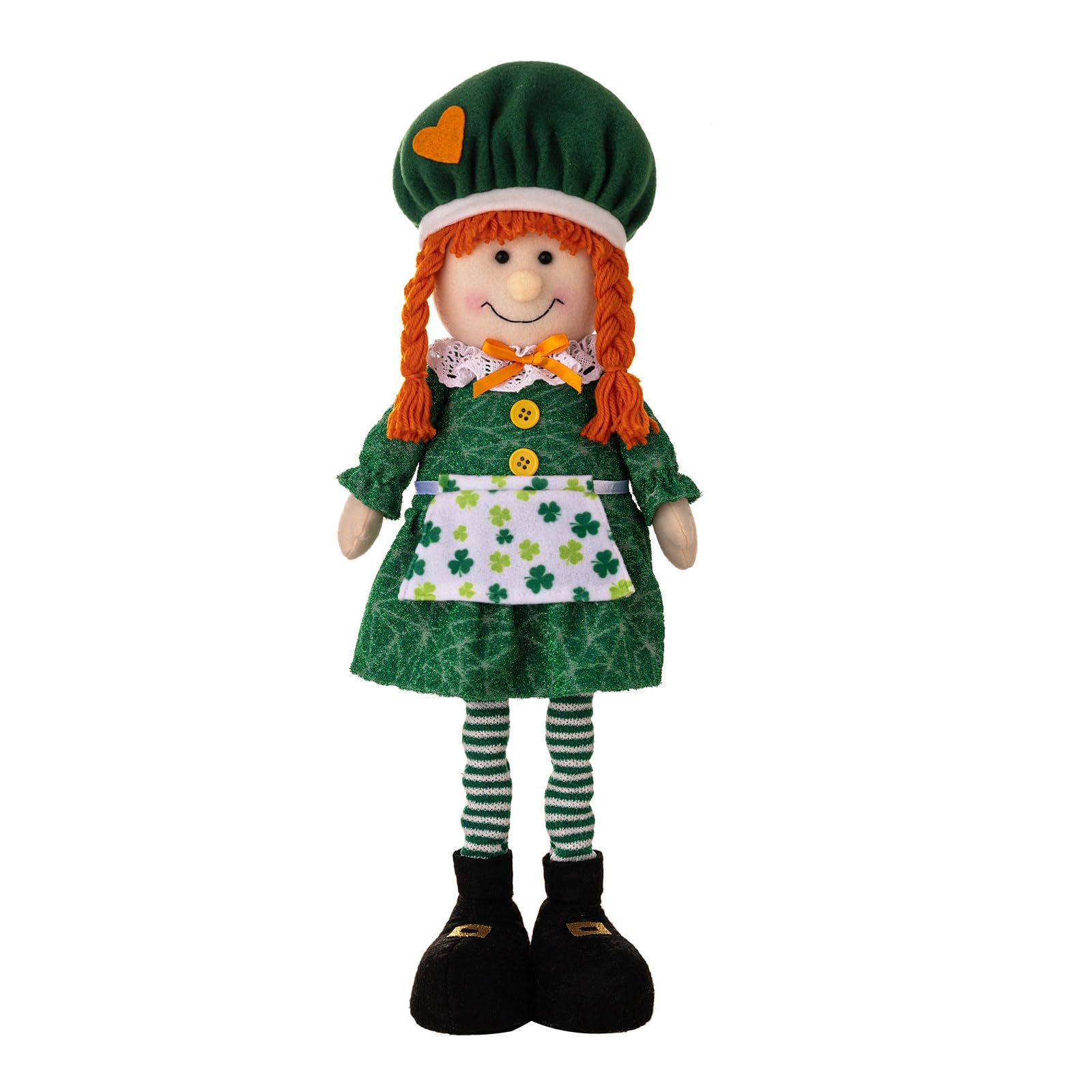 Lot De 2 Nains De La Saint-Patrick En Peluche - Lutins Irlandais Mignons Avec Trèfle Vert Et Drapeaux Festifs
