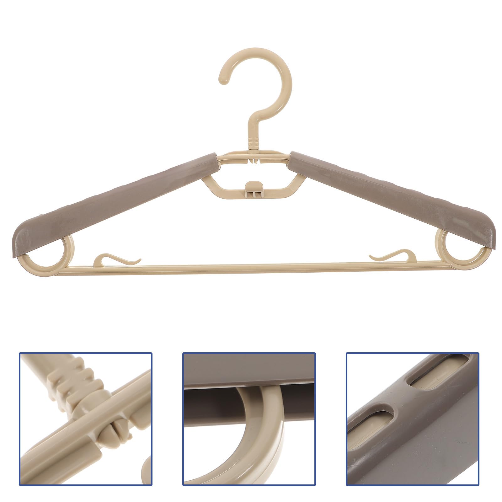 Garneck 10 Perchas Ajustables para Ropa Diseño Ergonómico y Estructura Resistente de Abs, Extra Anchas y Expandibles para Optimizar el Almacenamiento el Armario