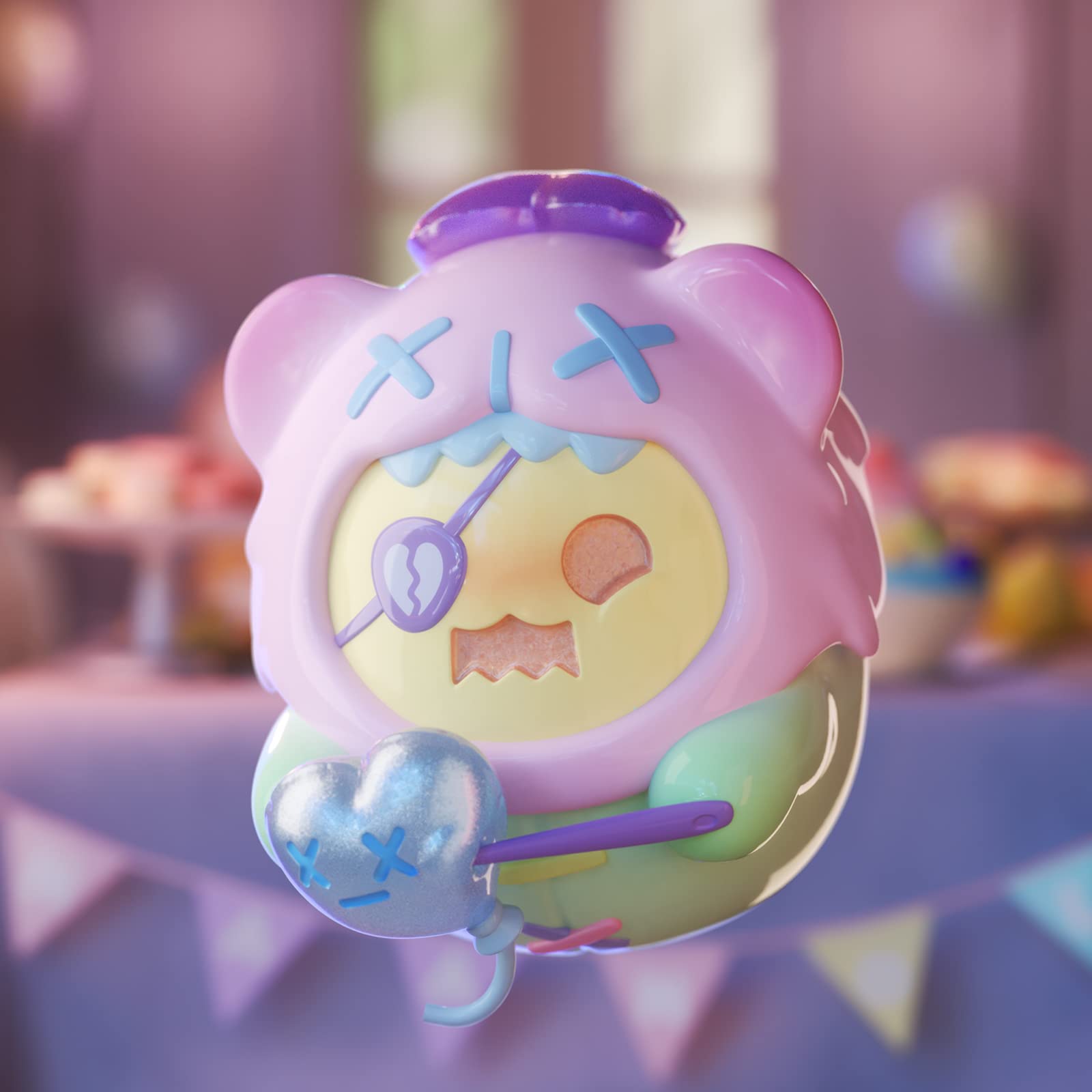 BEEMAI Ghost Bear Birthday Alone Series 1PC Random Design Cute Figures Collectible Toys Birthday Gifts