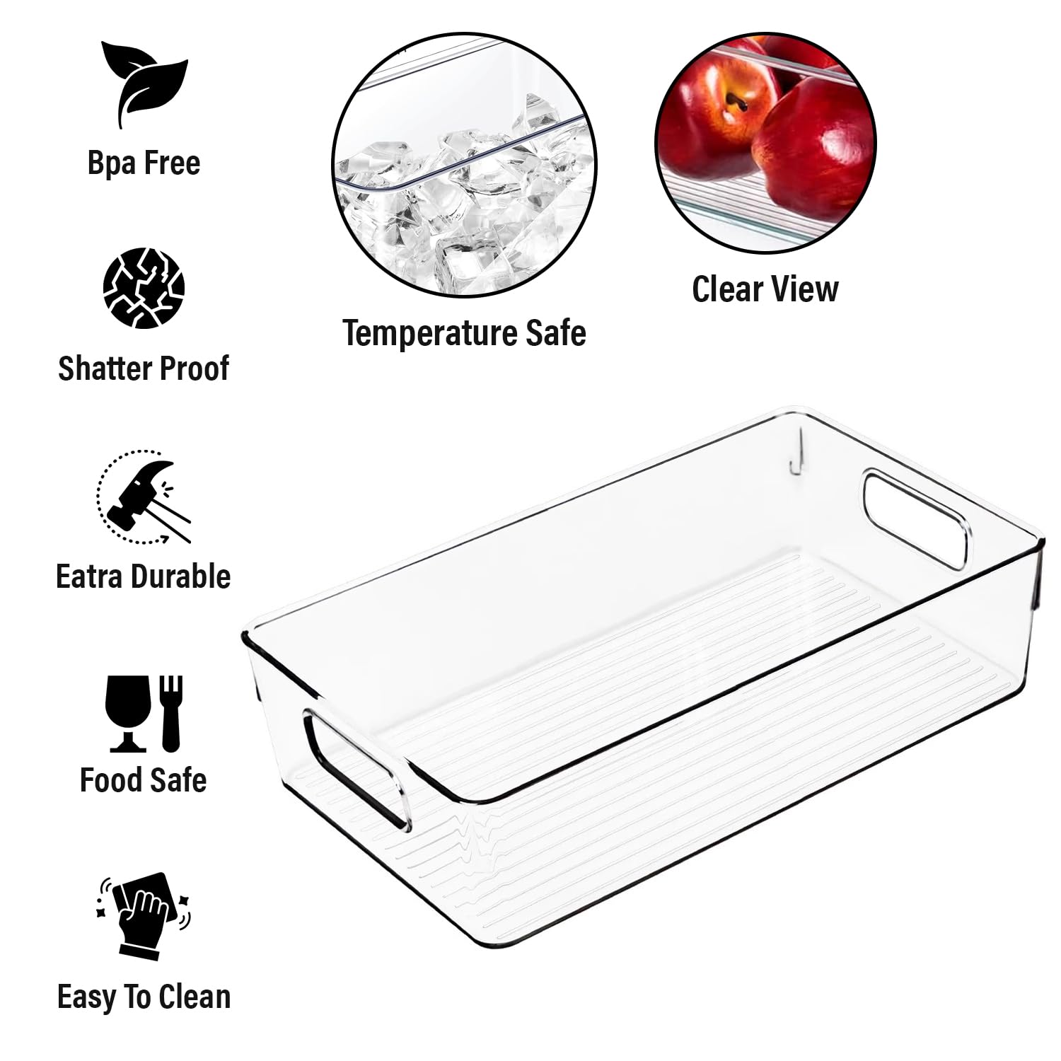 ShelfShaper Przezroczyste plastikowe pojemniki do przechowywania, idealne do organizacji kuchni lub spiżarni, organizowania i przechowywania, organizer na lodówki, plastikowe pojemniki do organizacji