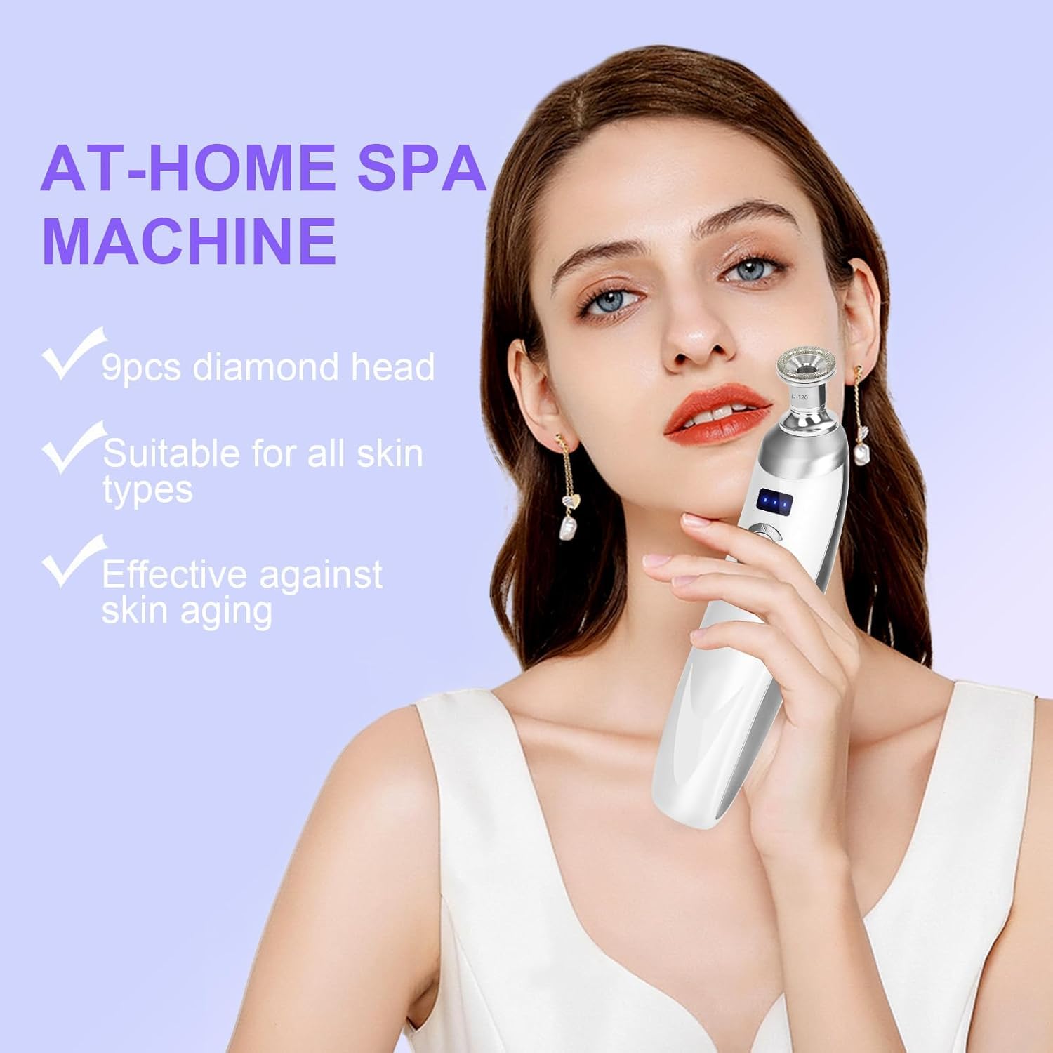 Appareil De Microdermabrasion Diamant Professionnel | Appareil Portable à Cristaux Pour Le Soin Du Visage, Kit D'élimination Des Points Noirs