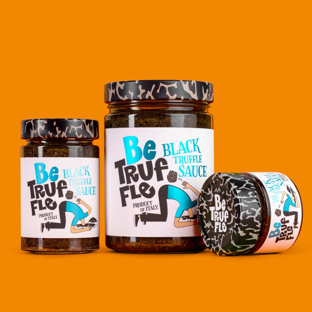 Be Truffle - Sauce à la truffe noire 180g - Fabriquée en Italie - Végan, sans gluten, sans cholestérol