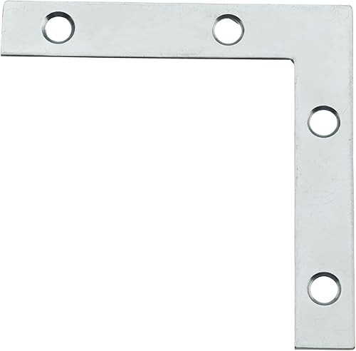 Stanley Hardware S756-891 CD999 Plancha de esquina plana en zincado, paquete de 4