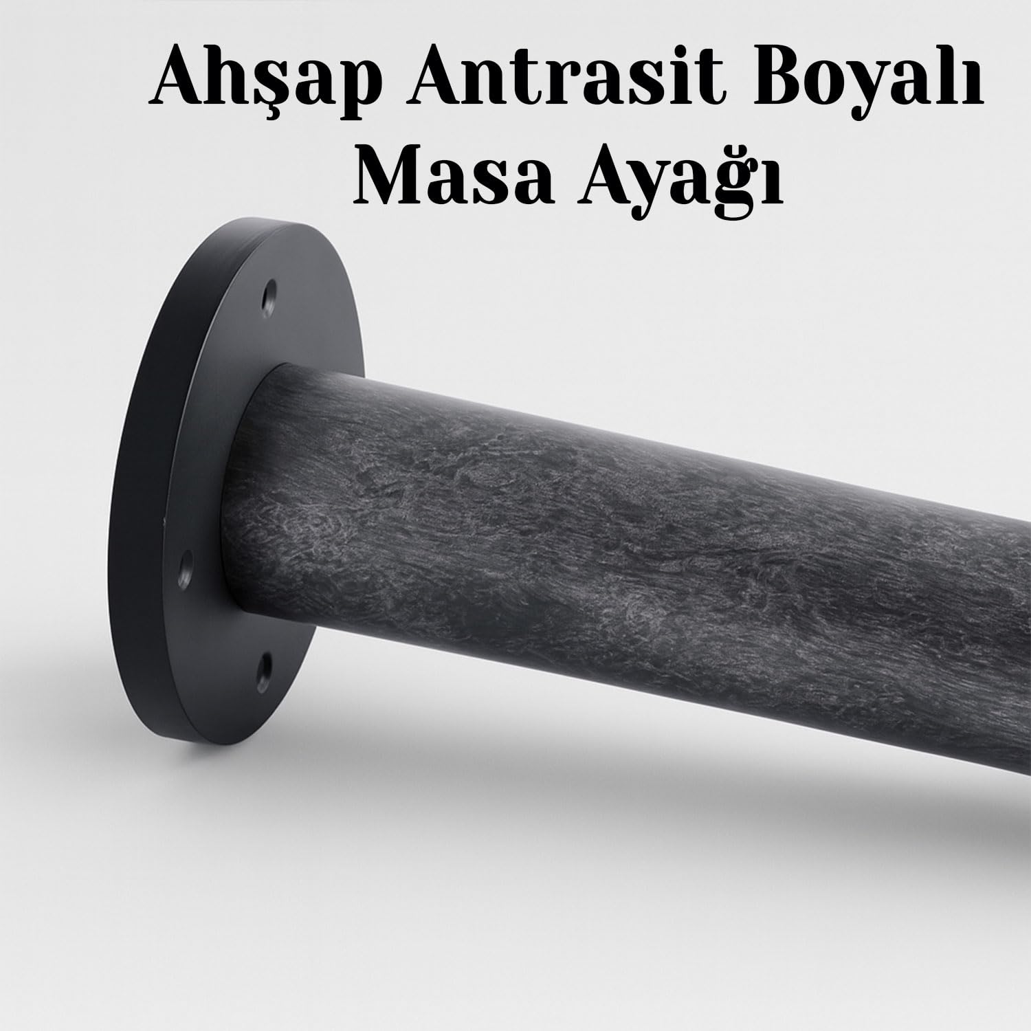 Antrasit Açılı Ahşap Masa Ayağı 65 cm Mobilya Dayanıklı Tasarım Masa Konsol Ünite Sehpa Dolap Ayak