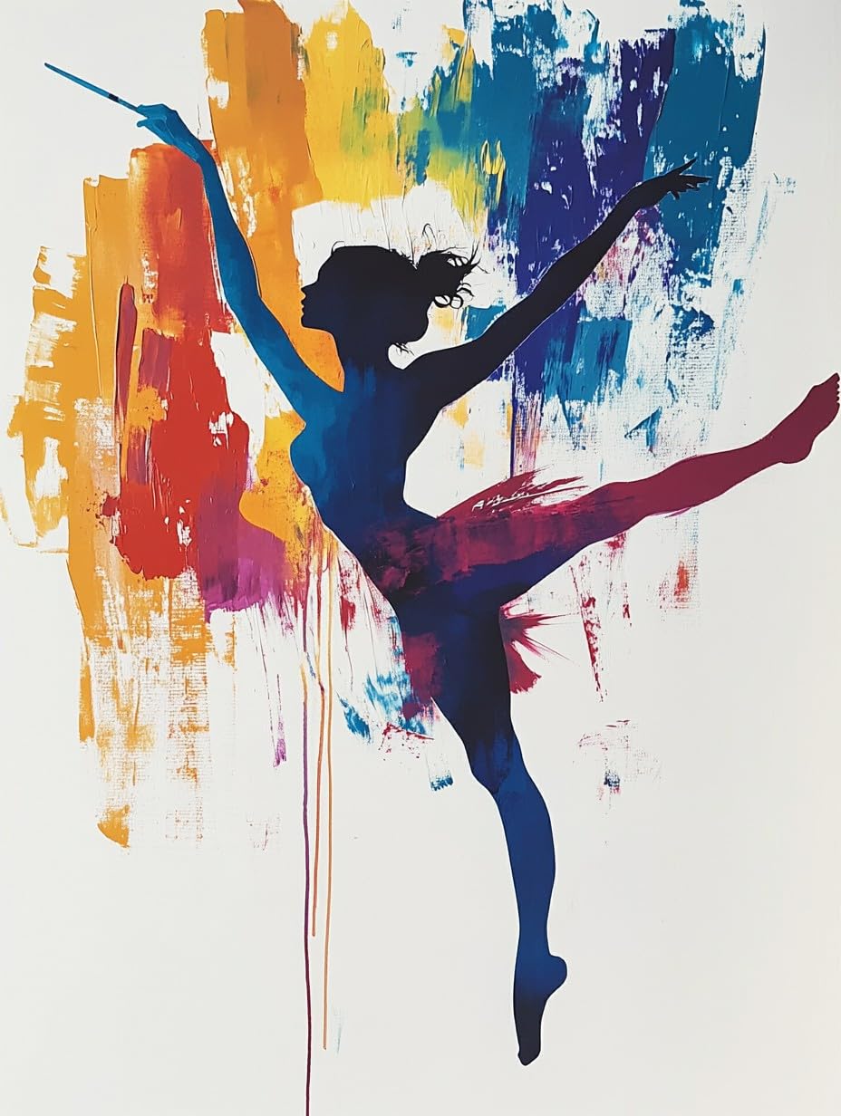 WANGWANGMIAO Paint by Numbers for Adults Ballet Dancers- DIY Oil Painting Kits with Brushes and Acrylic Pigment, 16x20 inch Canvas，with Frame