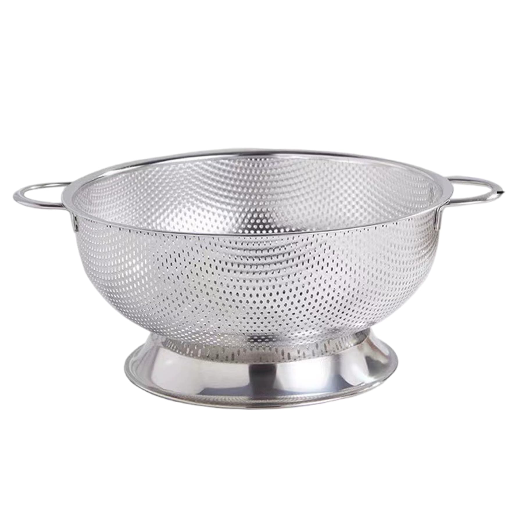 Monetais Stainless Steel Colander 11 inch Rapid-Flow Strainers and Colanders with Handle, Pasta Strainer with Sturdy Base for Kitchen, Pasta, Noodles, Vegetables and Fruits