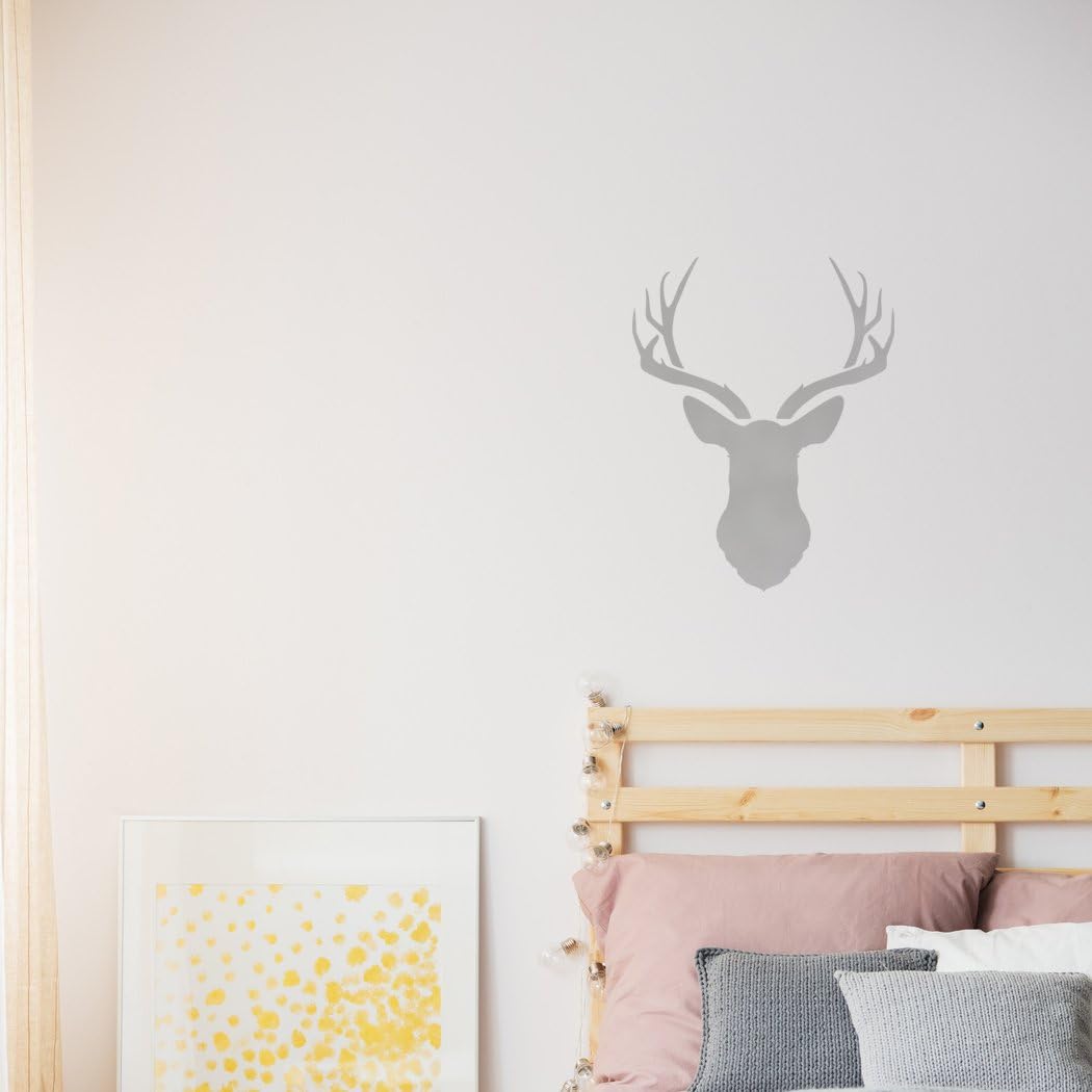 Deer Head Stencil for Decorative Stencils DIY Easy Home Decor Nursery (X-Large)