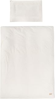roba Ropa de Cama Infantil Seashells Oyster 100 x 135 cm, Juego de Ropa de Cama de 2 Piezas, algodón orgánico, Certificado Gots y Oeko-Tex 100, Color Blanco