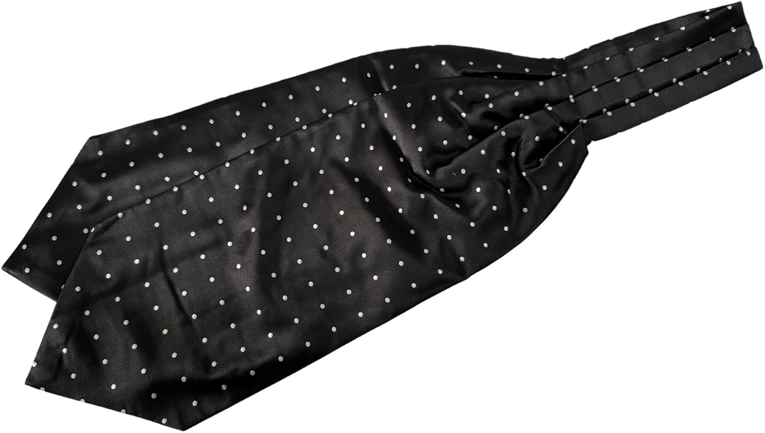Men Polka Dots Self Tie Ascot Cravat Pocket Square Cufflinks Set for Wedding Party