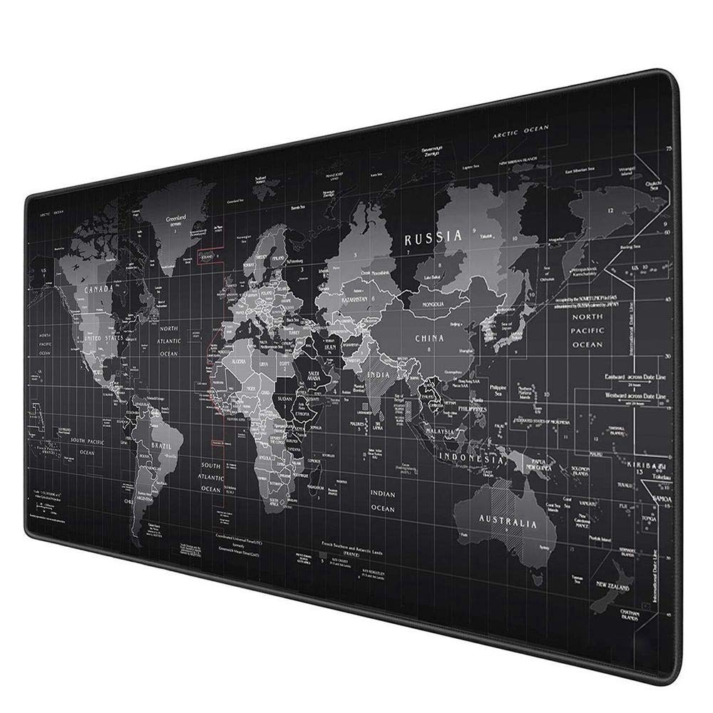 Dushu World Map Gaming Mouse Pad Large Size Desk Mousepad with Personalized Design for Laptop,Computer PC (Color : 80-30 CM)